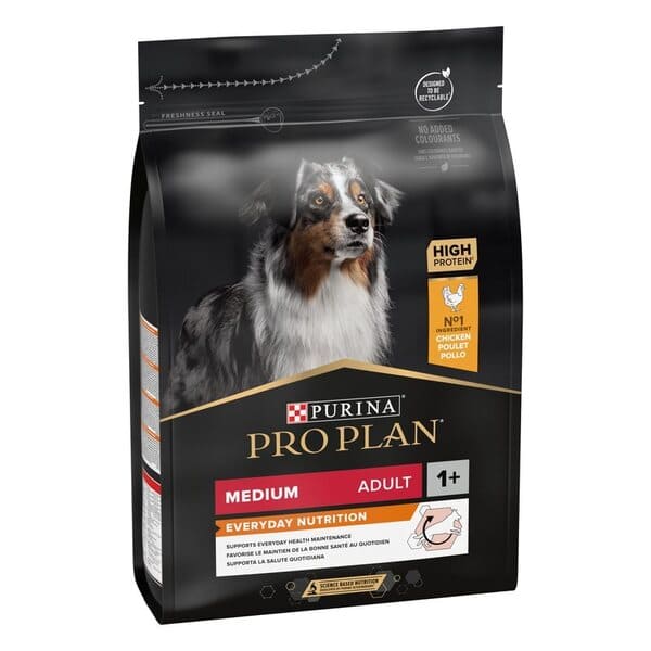 Pro Plan Medium Chicken suņu barība vidējām šķirnēm ar vistu 3 kg